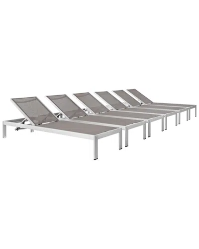 Modway Outdoor Shore Chaise Outdoor Patio Aluminum In Gray