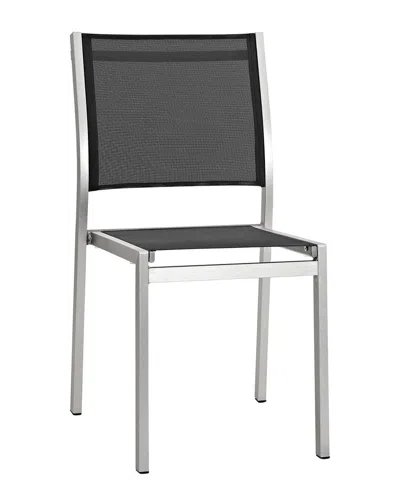 Modway Outdoor Shore Outdoor Patio Aluminum Dining Side Chair In Black