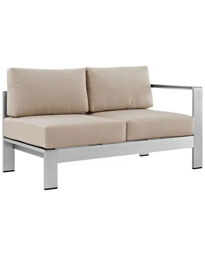 Modway Outdoor Shore Right-arm Corner Sectional Outdoor Patio Aluminum Loveseat In Multi