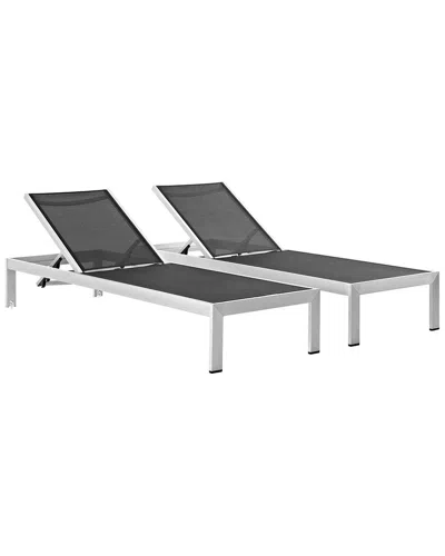 Modway Outdoor Shore Set Of 2 Patio Chaise In Multi