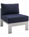 Modway Outdoor Shore Sunbrella Fabric Aluminum Outdoor Patio Armless Chair