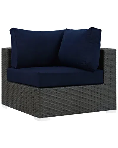 Modway Outdoor Sojourn Outdoor Patio Sunbrella Corner In Black