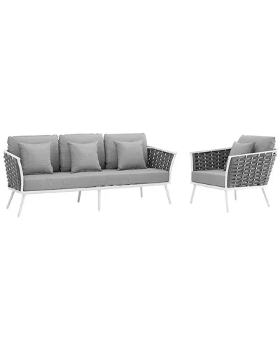 Modway Outdoor Stance 2pc Outdoor Patio Aluminum S In Gray
