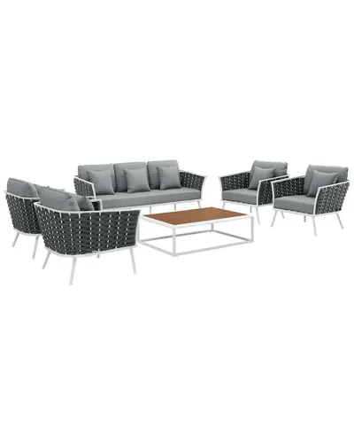 Modway Outdoor Stance 6pc Outdoor Patio Aluminum S In Gray