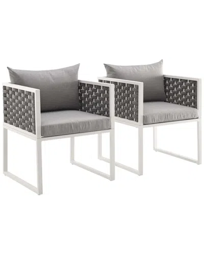Modway Outdoor Stance Set Of 2 Patio Dining Armchairs