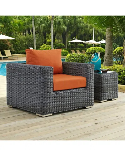 Modway Outdoor Summon Outdoor Patio Fabric Sunbrella Armchair In Multi