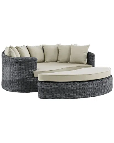 Modway Outdoor Summon Outdoor Patio Wicker Rattan In Neutral