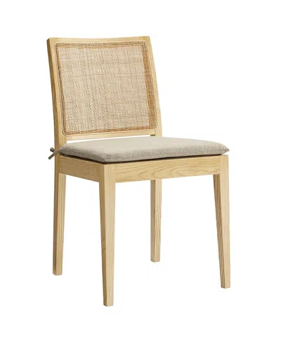 Modway Ovard Wood And Rattan Dining Chair In Brown