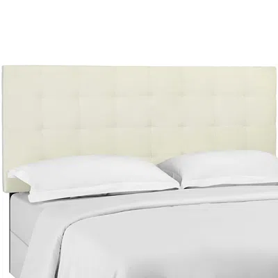 Modway Paisley Tufted Upholstered Performance Velvet Headboard, Full/queen In Ivory