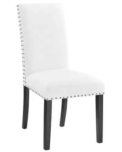 Modway Parcel Dining Upholstered Fabric Side Chair In White
