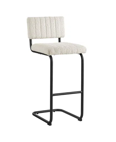 Modway Parity Boucle Bar Stools, Set Of 2 In White