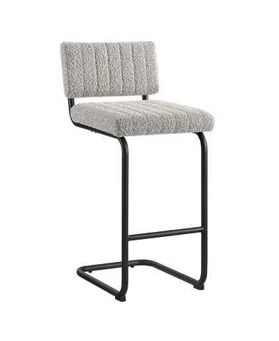 Modway Parity Boucle Counter Stools, Set Of 2 In Gray