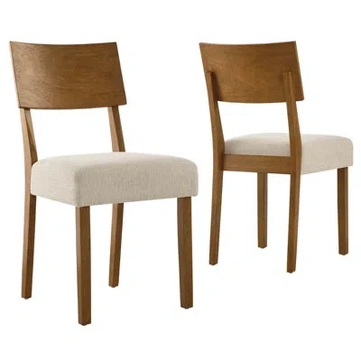 Modway Pax Fabric Side Chair Dining Chair In Brown