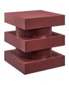 Modway Perpetuate Totem End Table In Burgundy