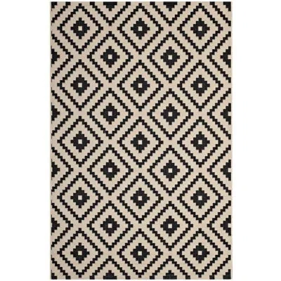 Modway Perplex Geometric Diamond Trellis Indoor And Outdoor Area Rug In Beige,black