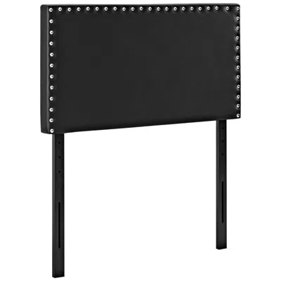 Modway Phoebe Black Vinyl Twin Upholstered Headboard
