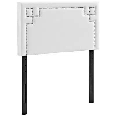 Modway Phoebe White Vinyl King Upholstered Headboard