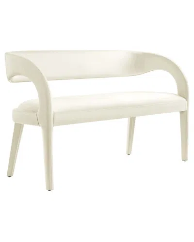 Modway Pinnacle Performance Velvet Accent Bench In White
