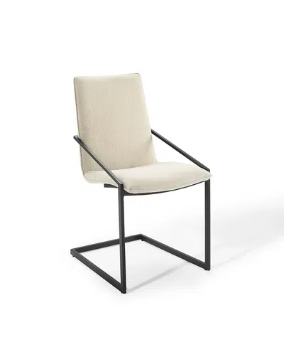 Modway Pitch Upholstered Fabric Dining Armchair In Neutral