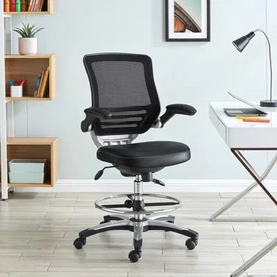 Modway Porch & Den Lesseps Office Drafting Chair In Black