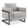 Modway Posse Upholstered Fabric Accent Chair In Gray