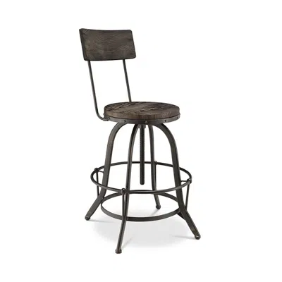 Modway Procure Wood Bar Stool In Black