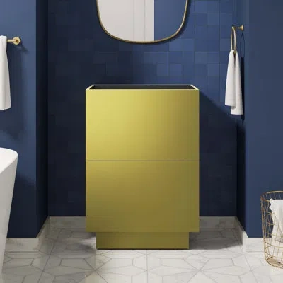 Modway Quantum 24" Single Bathroom Vanity Base Only In Tan In Gold