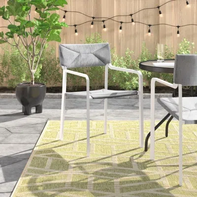 Modway Raleigh Outdoor Patio Aluminum Armchair Set Of 2 By  In Gray