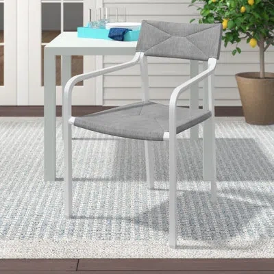 Modway Raleigh Stackable Outdoor Patio Aluminum Dining Armchair By  In Gray