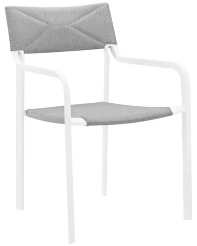 Modway Raleigh Stackable Outdoor Patio Aluminum Dining Armchair In Multi