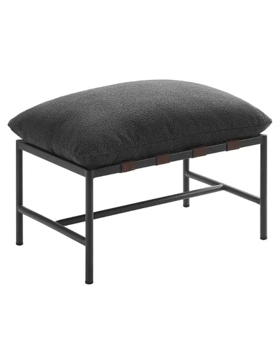 Modway Raya Outdoor Patio Boucle Ottoman In Gray