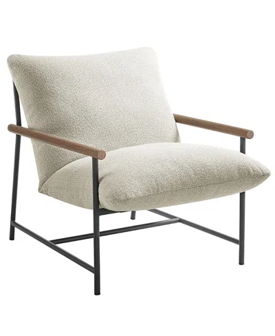 Modway Raya Outdoor Patio Boucle Sling Lounge Chair In White