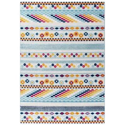 Modway Reflect Cadhla Abstract Geometric Indoor And Outdoor Area Rug In Multicolored