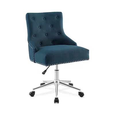 Modway Regent Tufted Button Swivel Upholstered Fabric Office Chair In White