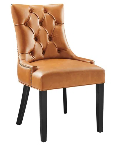 Modway Regent Tufted Vegan Leather Dining Chair In Brown