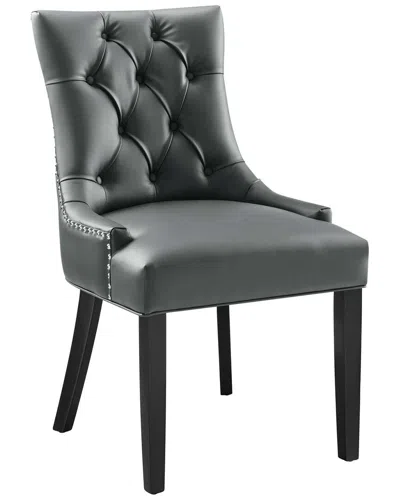Modway Regent Tufted Vegan Leather Dining Chair In Grey