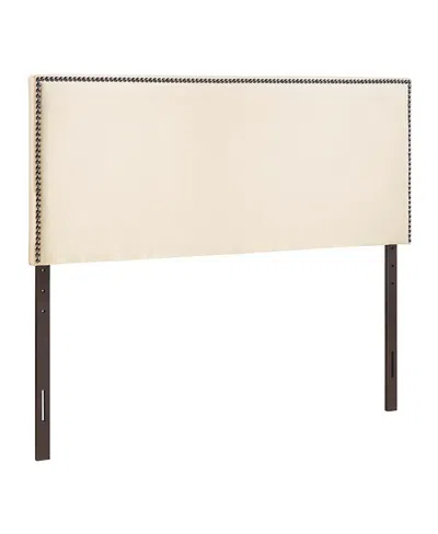 Modway Region Nailhead Upholstered Headboard, Queen In Neutral
