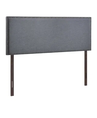 Modway Region Nailhead Upholstered Headboard, Queen In Gray