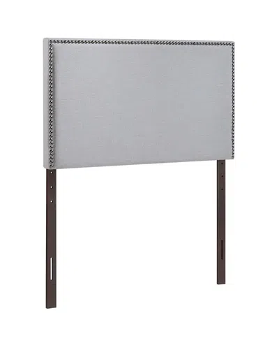 Modway Region Nailhead Upholstered Headboard, Twin In Gray