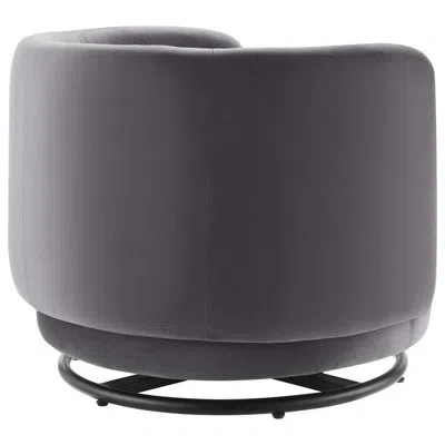 Modway Relish Performance Velvet Performance Velvet Swivel Chair In Gray Velvet