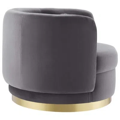 Modway Relish Performance Velvet Performance Velvet Swivel Chair In Gray Velvet