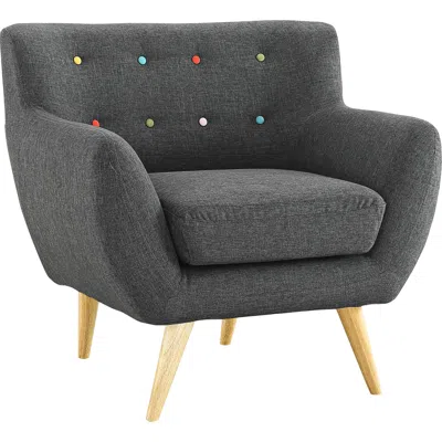 Modway Remark Gray Fabric Tufted Armchair