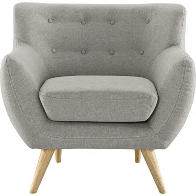 Modway Remark Light Gray Fabric Tufted Armchair