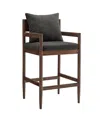 Modway Remington Wood Bar Stool In Gray