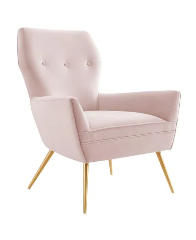 Modway Renata Button Tufted Performance Velvet Armchair In Pink