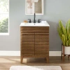 Modway Render 24" Bathroom Vanity By  In Walnut,white