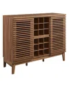 Modway Render Bar Cabinet In Brown