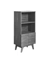 Modway Render Display Cabinet Bookshelf In Gray