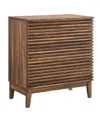 Modway Render Large 3-drawer Nightstand In Brown