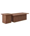 Modway Render Nesting Coffee Tables, Set Of 2 In Brown